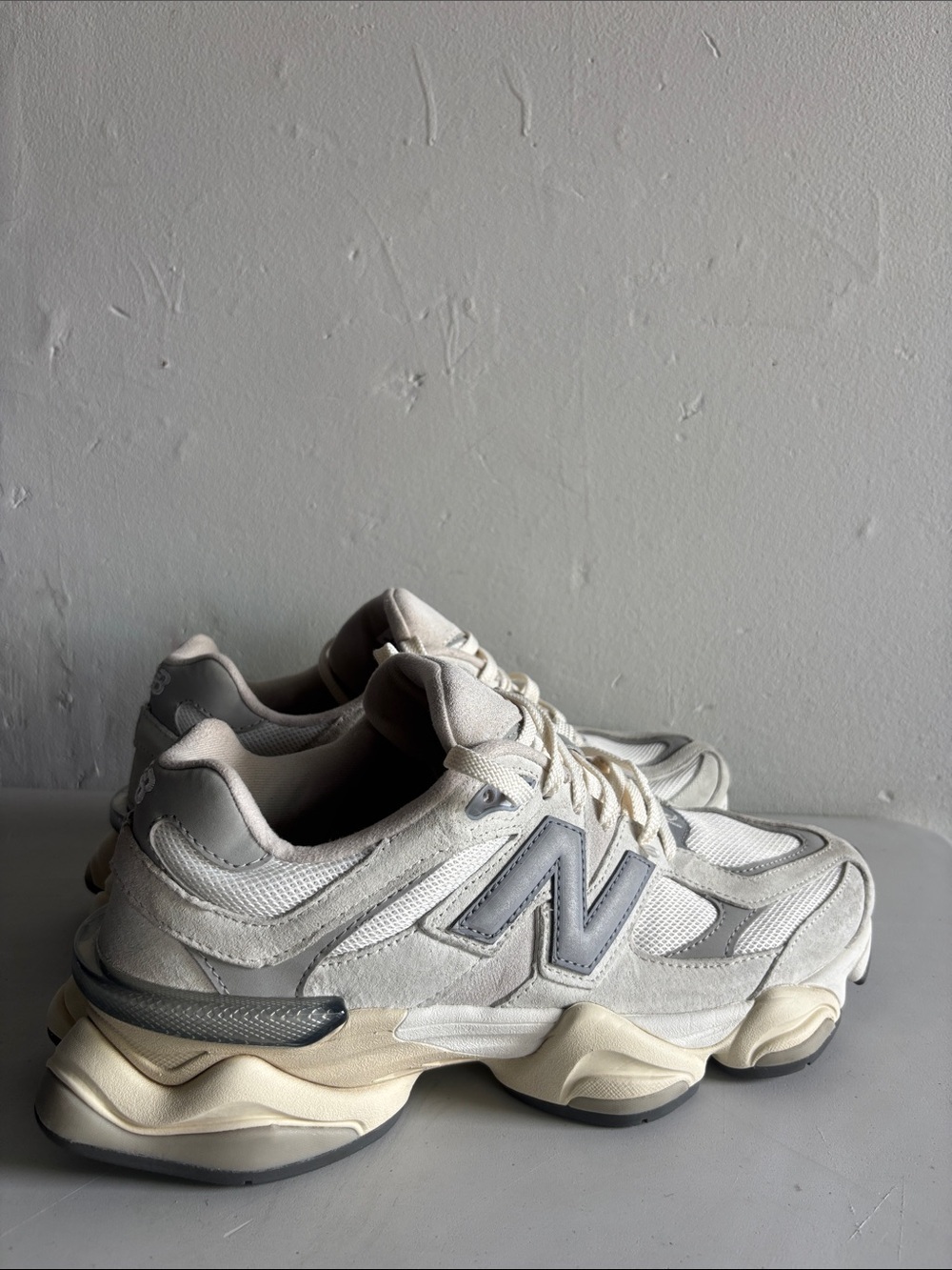 New Balance 9060 low top Neutral Gray & Cream Retro Runner Sneakers